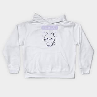 I'm A Cat! - Purple Kids Hoodie